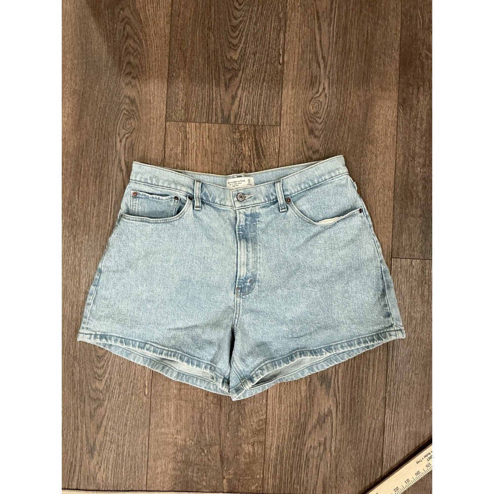 Abercrombie & Fitch Light Blue High Waist Women Shorts
